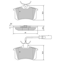 Set placute frana spate