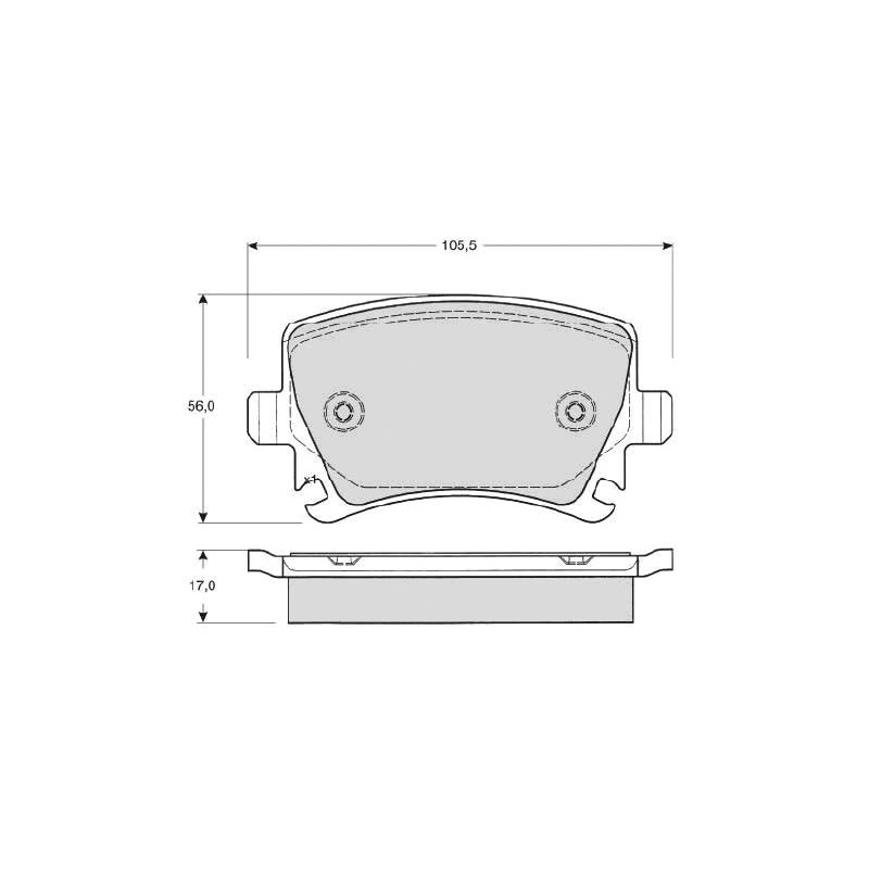 Set placute frana spate