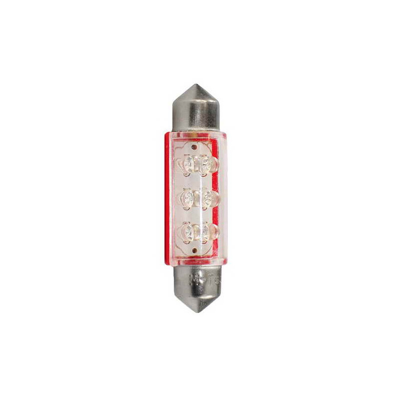 Bec led rosu C5W 46mm